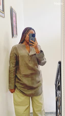 Army green linen