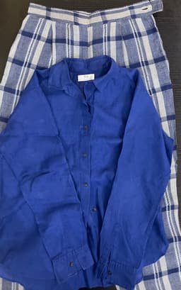 Blue linen set